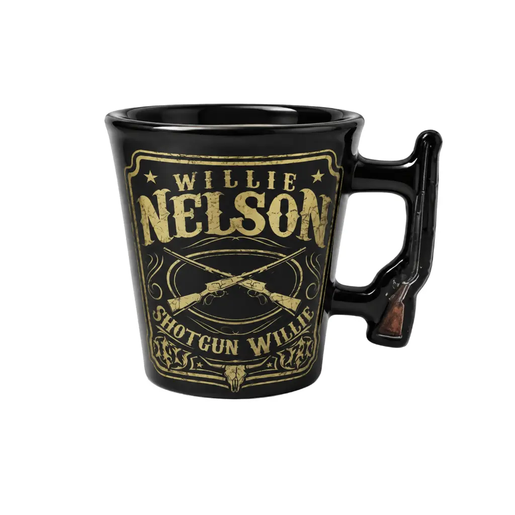 [W6046] Willie Nelson Shot Glass - Shotgun Willie