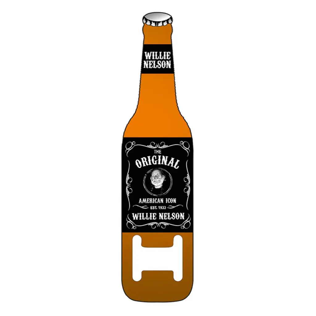 Willie Nelson Bottle Opener and Magnet - Blk & Wht Est