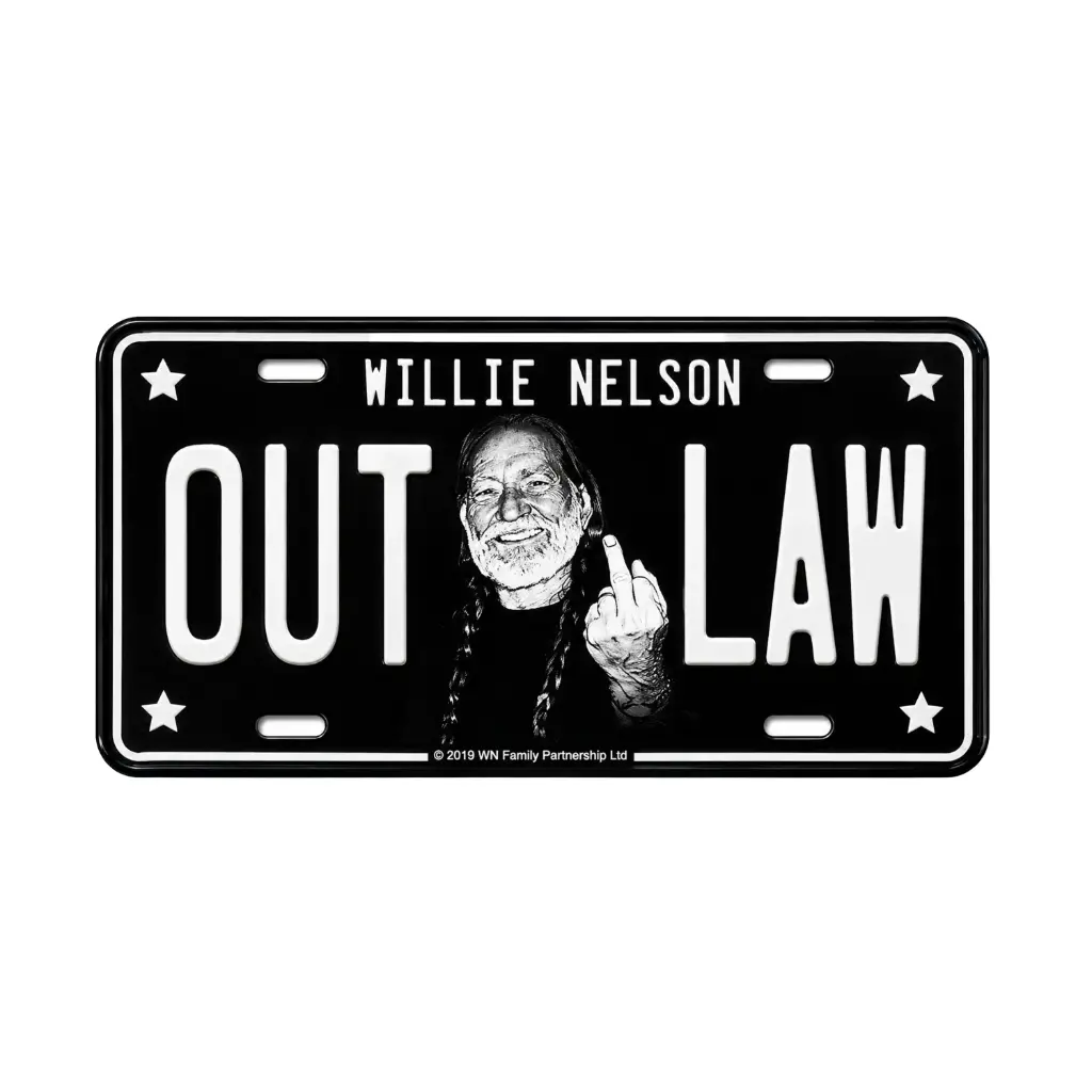 [W6065] Willie Nelson Magnet - LP Middle Finger