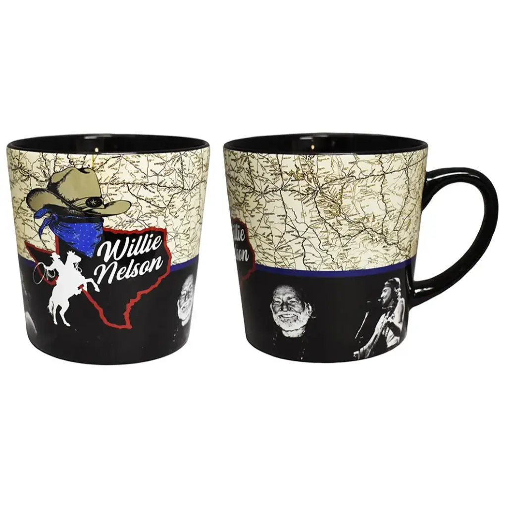 Willie Nelson Mug - Texas Map