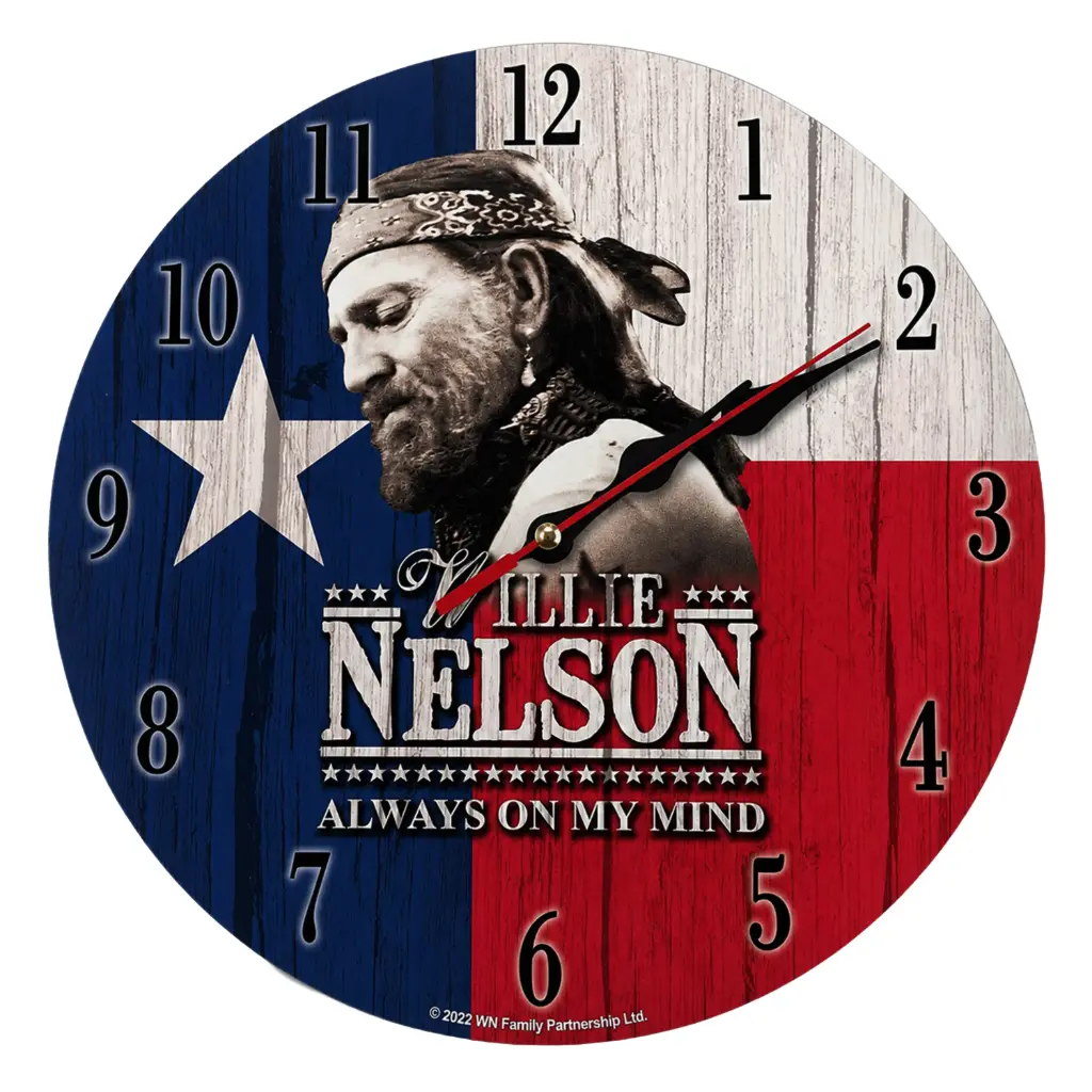 [W6413] Willie Nelson Clock - Always On My Mind