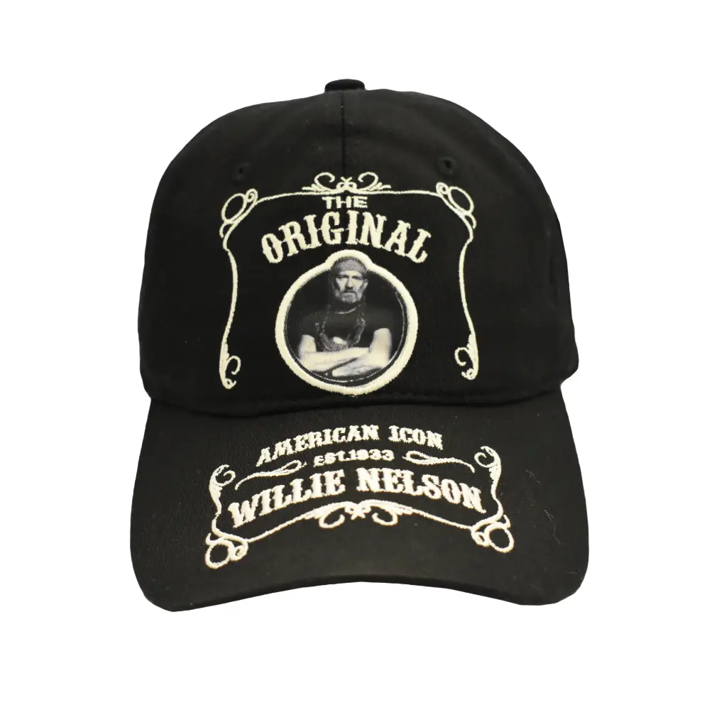[W6419] Willie Nelson Cap - Blk&Wht
