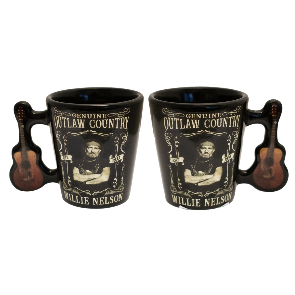 [W6864] Willie Nelson Shot Glass - Outlaw Country