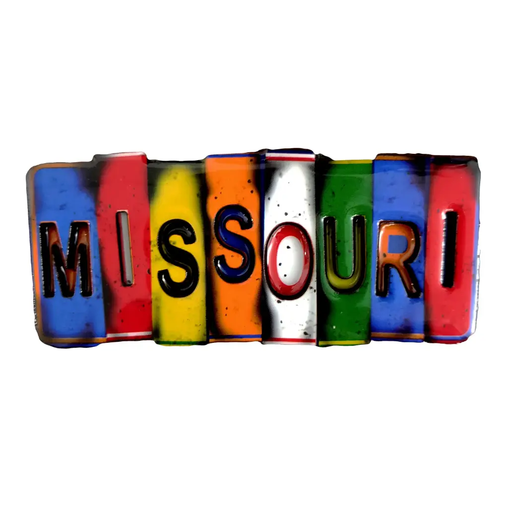 Missouri Magnet Rustic license plate