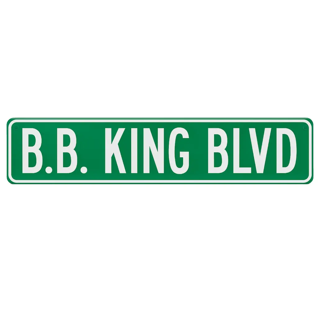 BB King Blvd - Street Sign