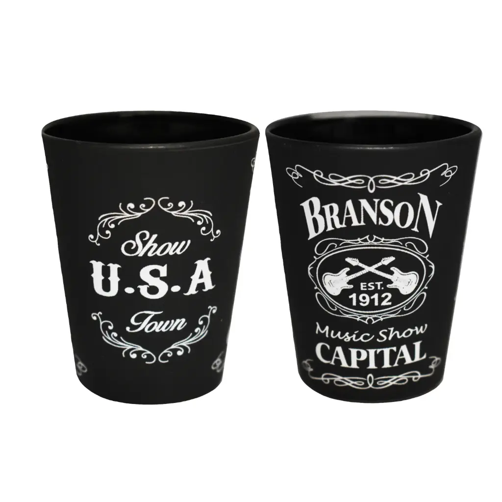 Branson Shot Glass - Blk & Wht Est.