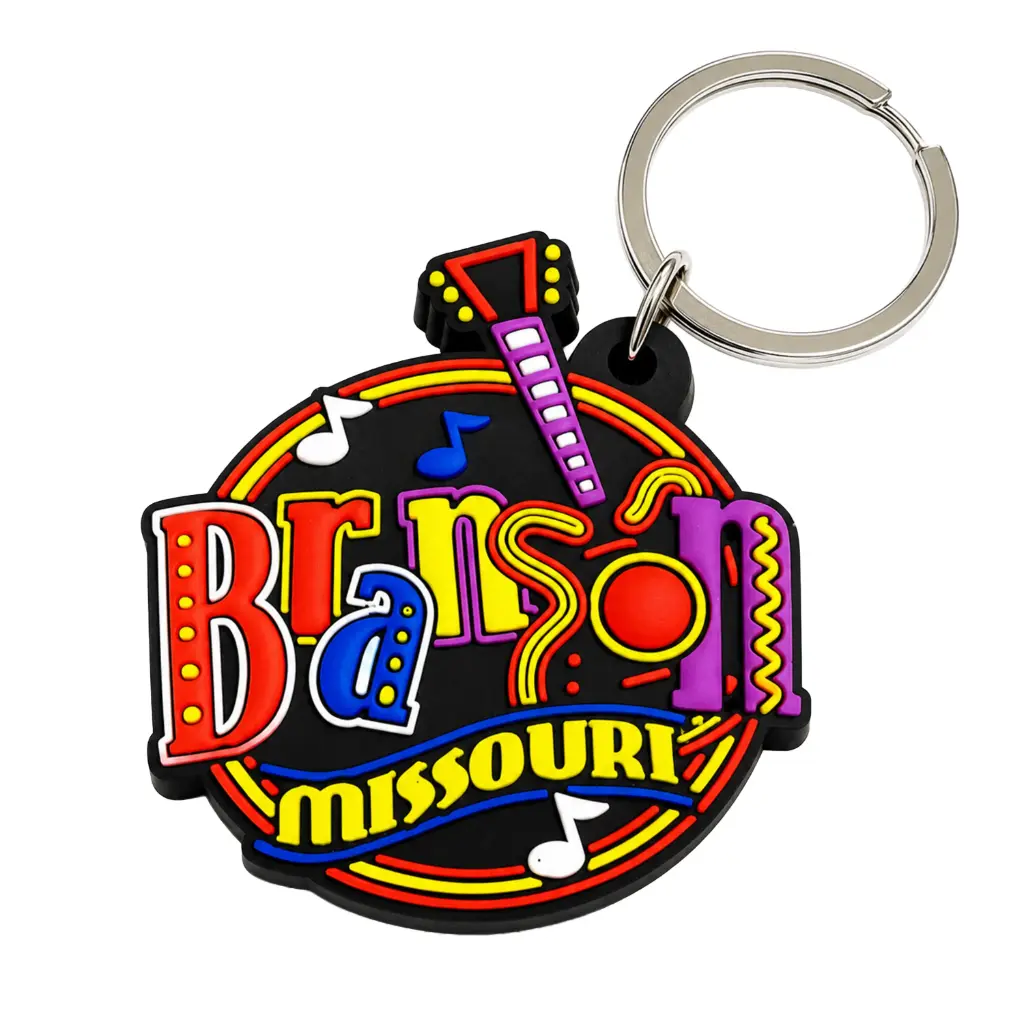 [XBR5486] Branson Keychain - Round Neon PVC