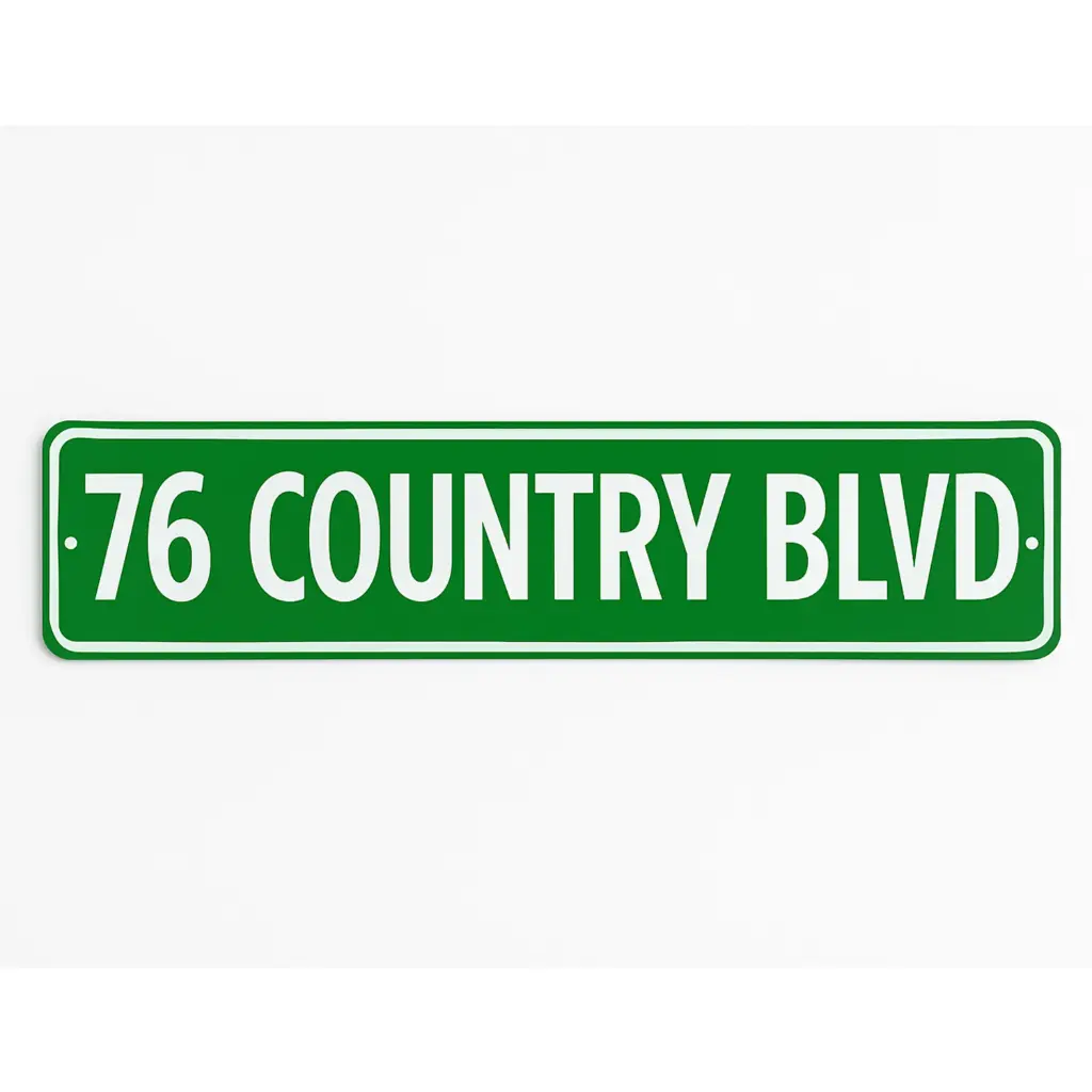 Branson Street Sign - 76 Country Blvd