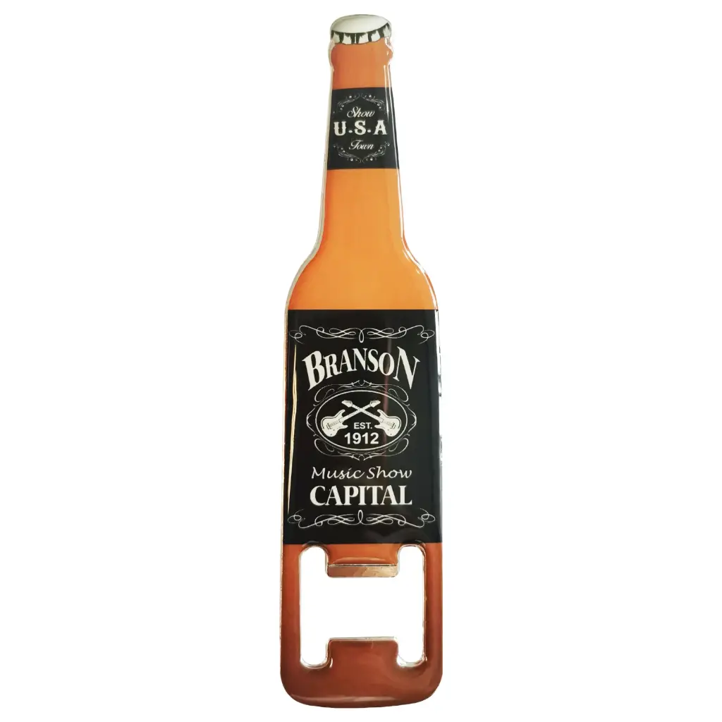 Branson Bottle Opener and Magnet - Black & White