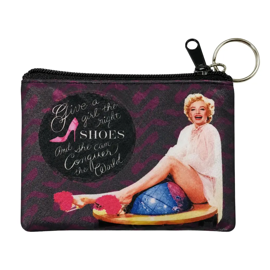 [Y6842] Marilyn Monroe Keychain/Coin Purse - Right Shoes