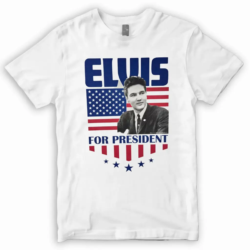 [E9095M] Elvis T-Shirt - Elvis For President (Medium)