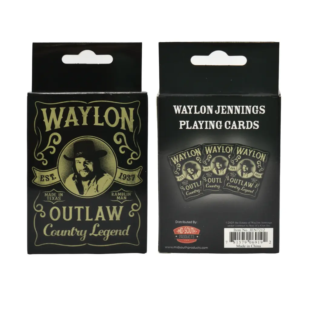 Waylon Jennings Playing Cards - Est. 1937 | Mid-South Products