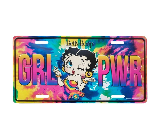 [BB7012] Betty Boop License Plate - Tiedye