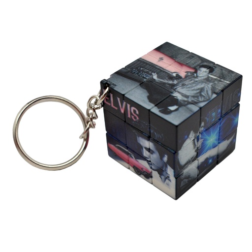 [E9099] Elvis Keychain - 3x3 Spin Cube