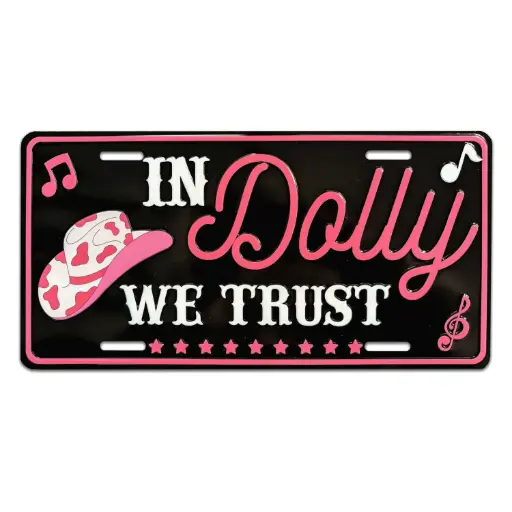 [G7227] License Plate - In Dolly We Trust