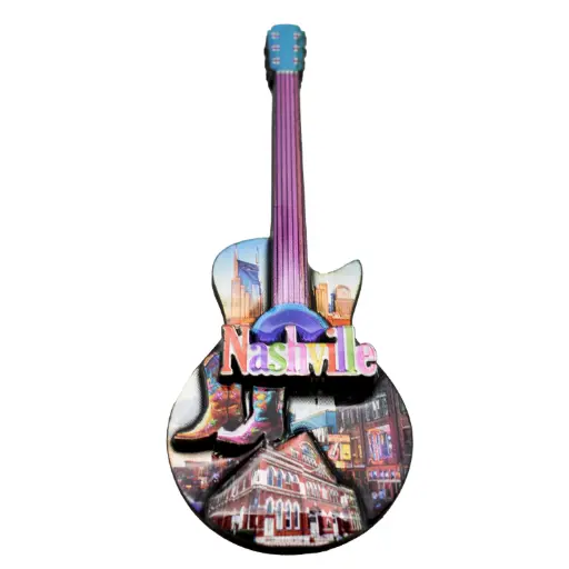 [N7203] Nashville Magnet - Guitar Laser 3D MDF