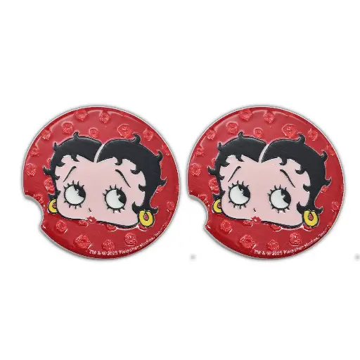 [BB7194] Betty Boop Coasters Car Set of 2- Betty Head