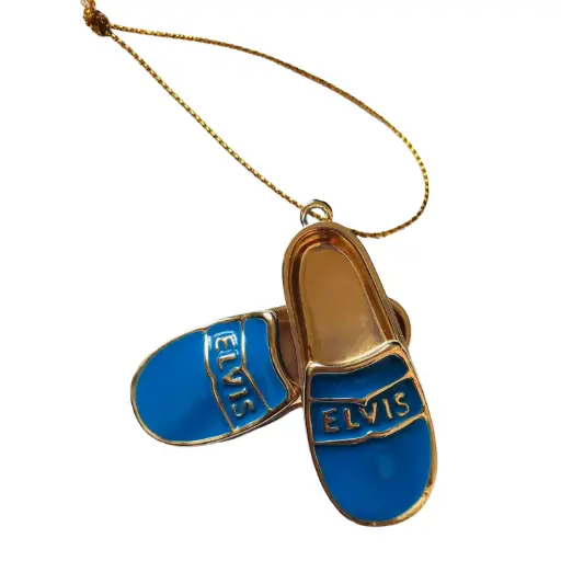 [E9135] Elvis Ornament - Blue Suede Shoes
