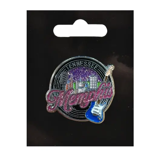 [M7167] Memphis Pin - Record w/ Glitter