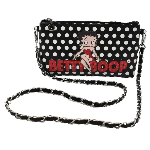[BB7158] Betty Boop Purse - Polka Dots w/ Chain