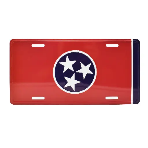 [T7144] Tennessee License Plate - TN Flag