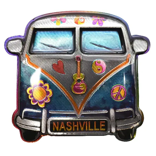 [N7118] Nashville Magnet - Hippy Van Colorful