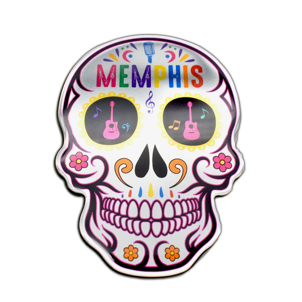 Memphis Sticker - Sugar Skull Puffy | Mid-South Products