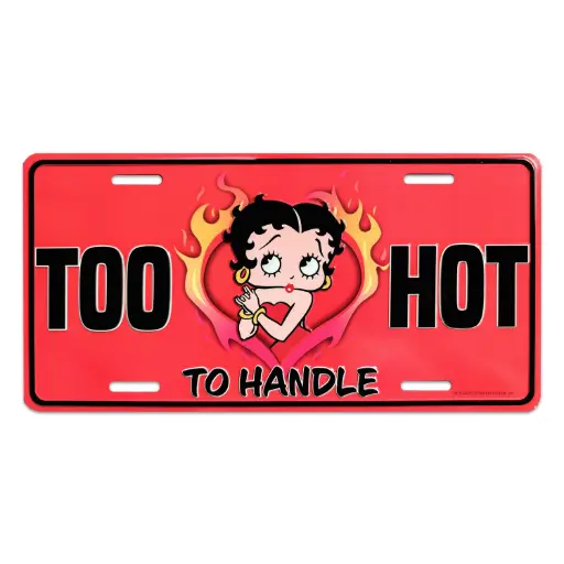 [BB7232] Betty Boop License Plate - Too Hot to Handle
