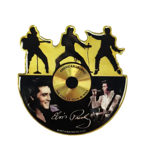 [E9145] Elvis Sticker - Gold Record Puffy