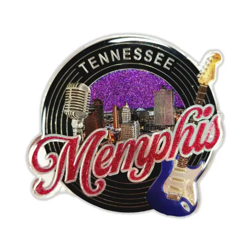[M7256] Memphis Sticker - Record Glitter Puffy