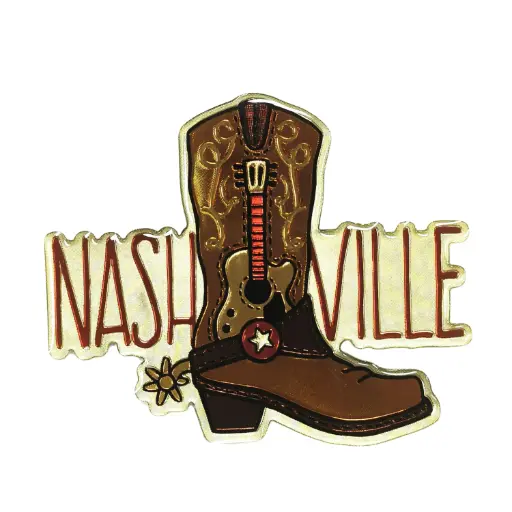 [N7281] Nashville Sticker - Boot Puffy