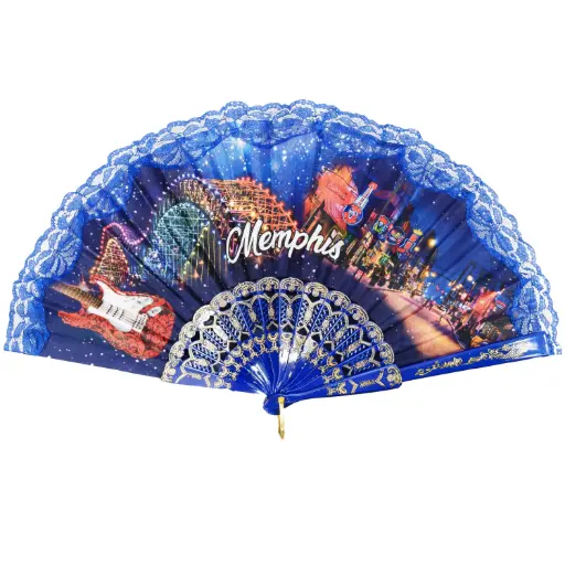 [M7300] Memphis Hand Fan - Bridge Lights