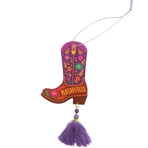 [N7306] Nashville Car Air Freshener - Boot with Tassels 