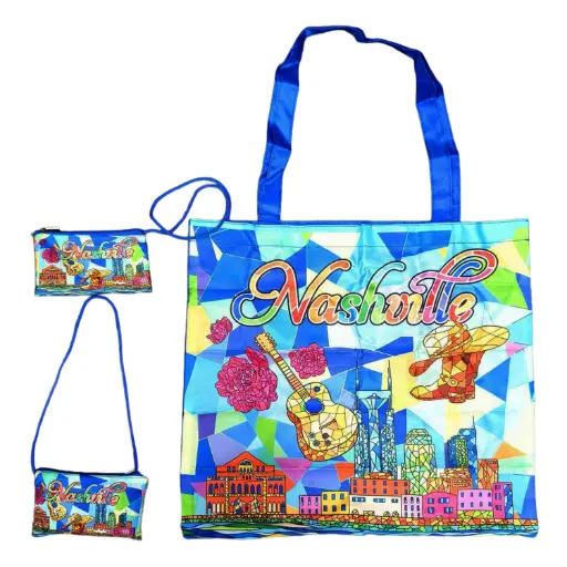 [N7318] Nashville Bag with Pouch - Mosaic - 12 pc Set