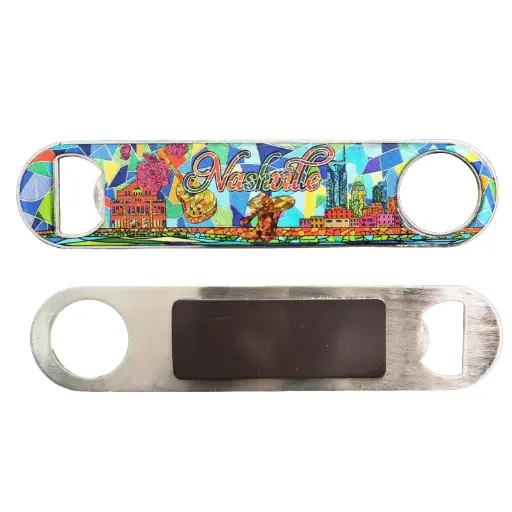 [N7319] Nashville Bottle Opener and Magnet - Mosaic