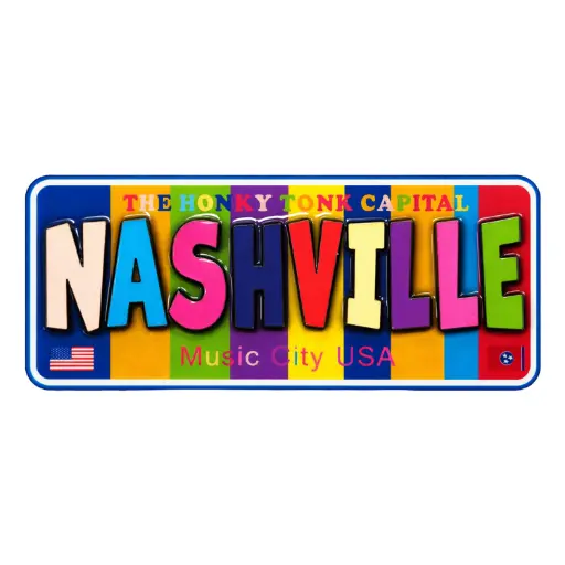 [N7335] Nashville Magnet - LP Colorful Laser 3D