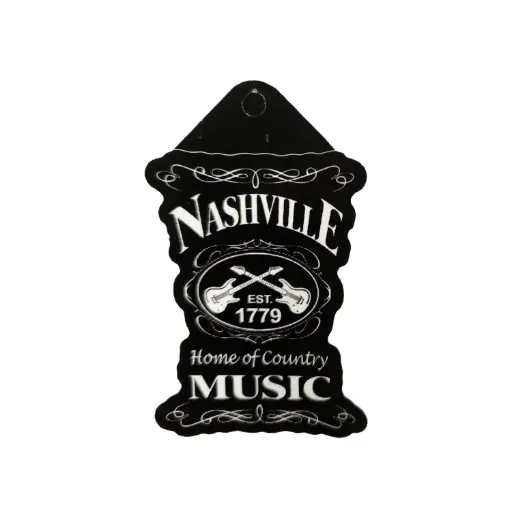 [N7365] Nashville Sticker - Blk & Wht Est. Mini