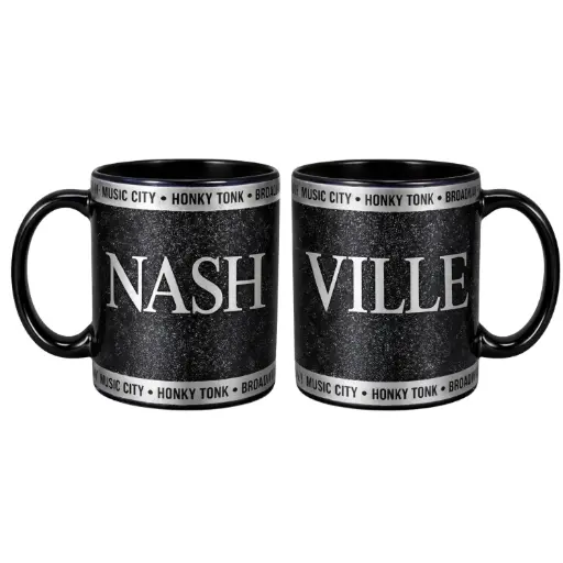 [N7369] Nashville Mug - Glitter Black and Silver