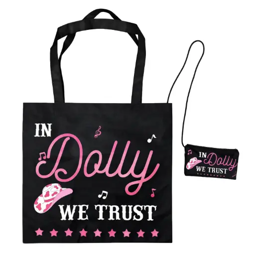 [G7373] In Dolly We Trust Bag with Pouch - 12 pc Set