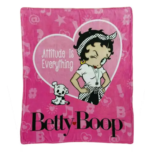 [BB6222] Betty Boop Throw Blanket - Attitude
