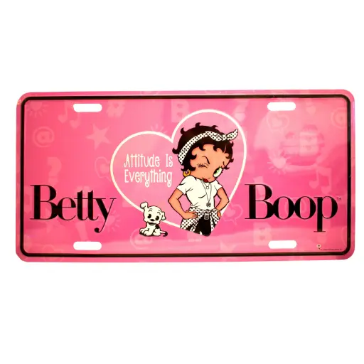 [BB6257] Betty Boop License Plate - Attitude
