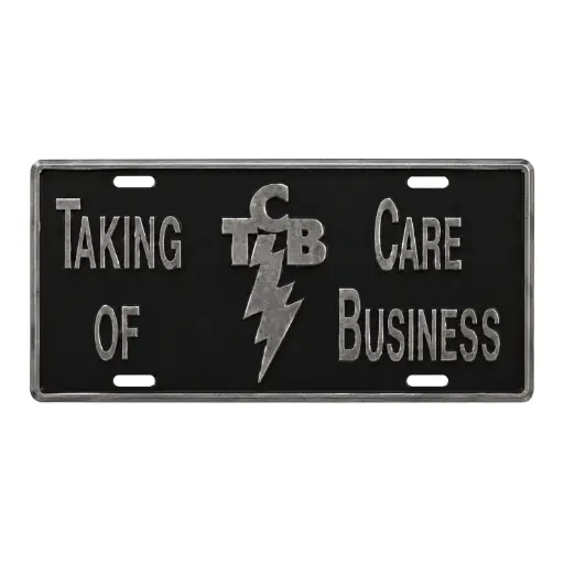 [E4229] Elvis License Plate - TCB