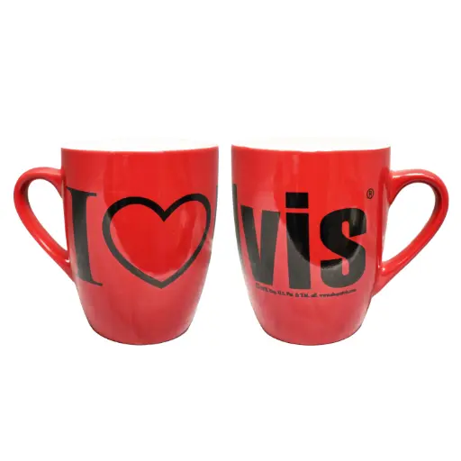[E8092] Elvis Mug - I Love Red