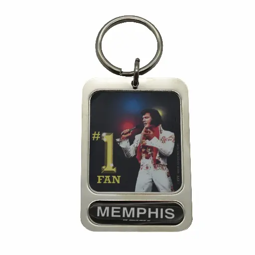 [E8174] Memphis Elvis Keychain - # 1 Fan