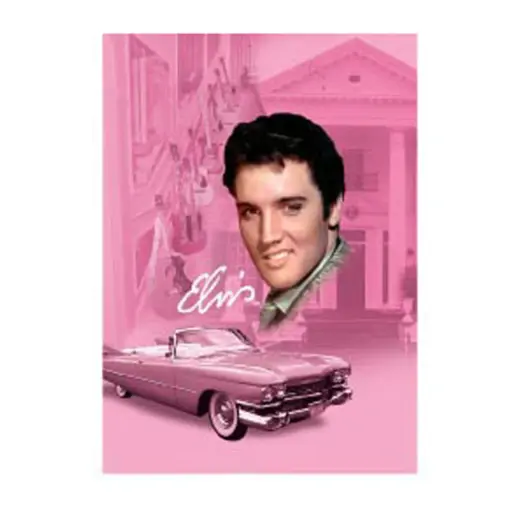 [E8467] Elvis Magnet - Pink With Guitars