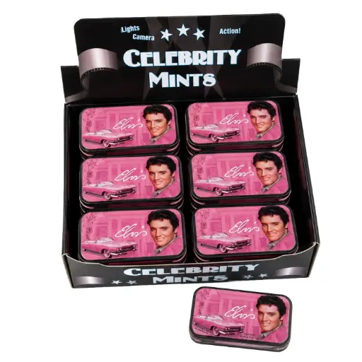 [E8475] Elvis Mints - Pink With Guitars