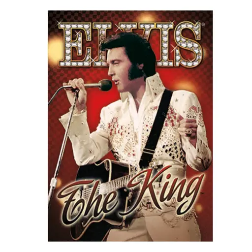 [E8520] Elvis Magnet - The King Red Background