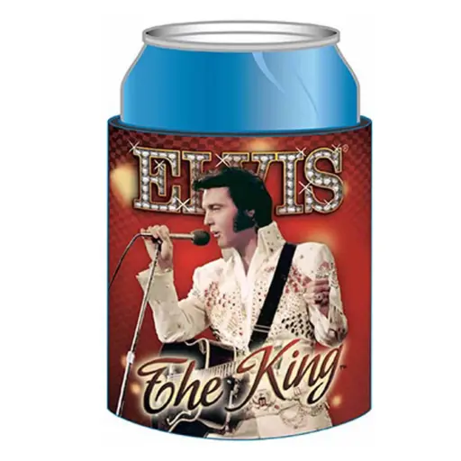 [E8523] Elvis Huggie/Koozie - The King Red