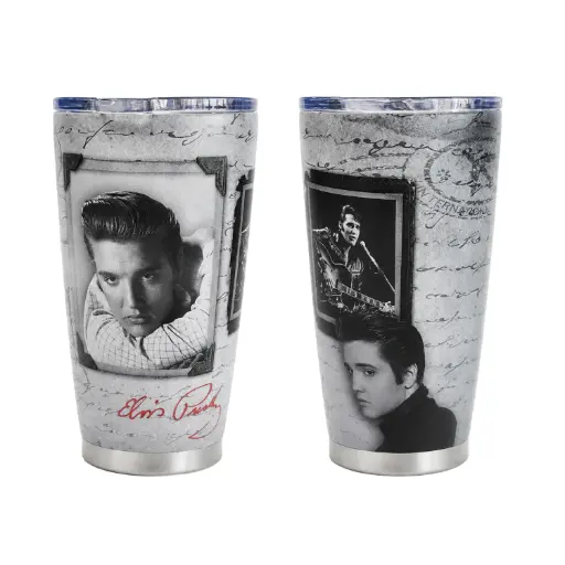 [E8529] Elvis Thermos - Frames With Letter