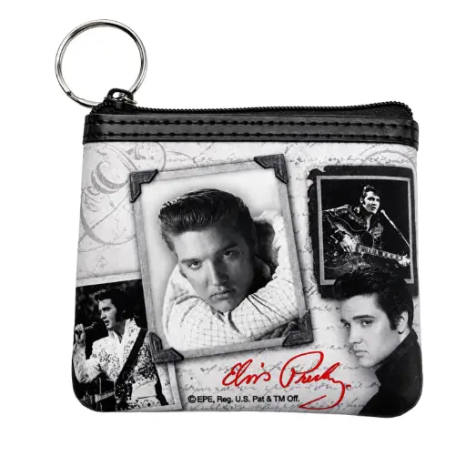 [E8532] Elvis Keychain/Coin Purse - Frames With Letter